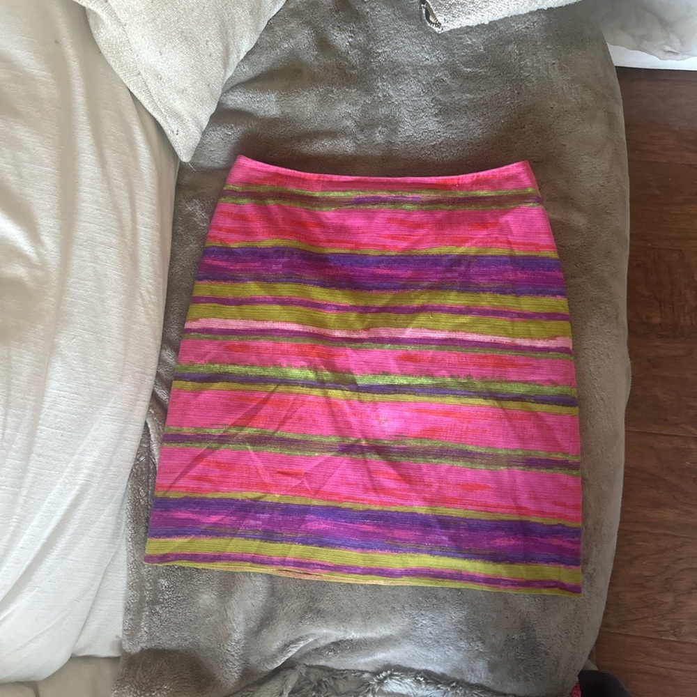 Multicolored striped vintage mini skirt